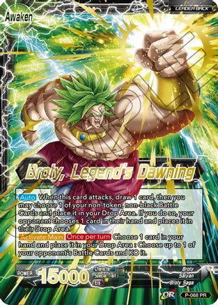 Broly // Broly, Legend's Dawning (Gold Stamped) (P-068) [Mythic Booster] | North Valley Games