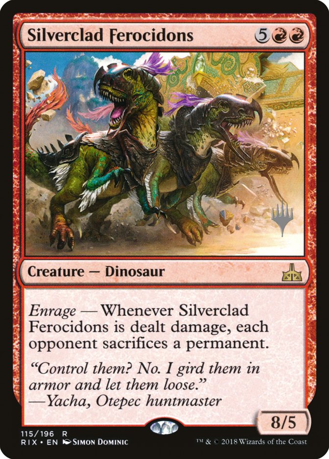Silverclad Ferocidons (Promo Pack) [Rivals of Ixalan Promos] | North Valley Games