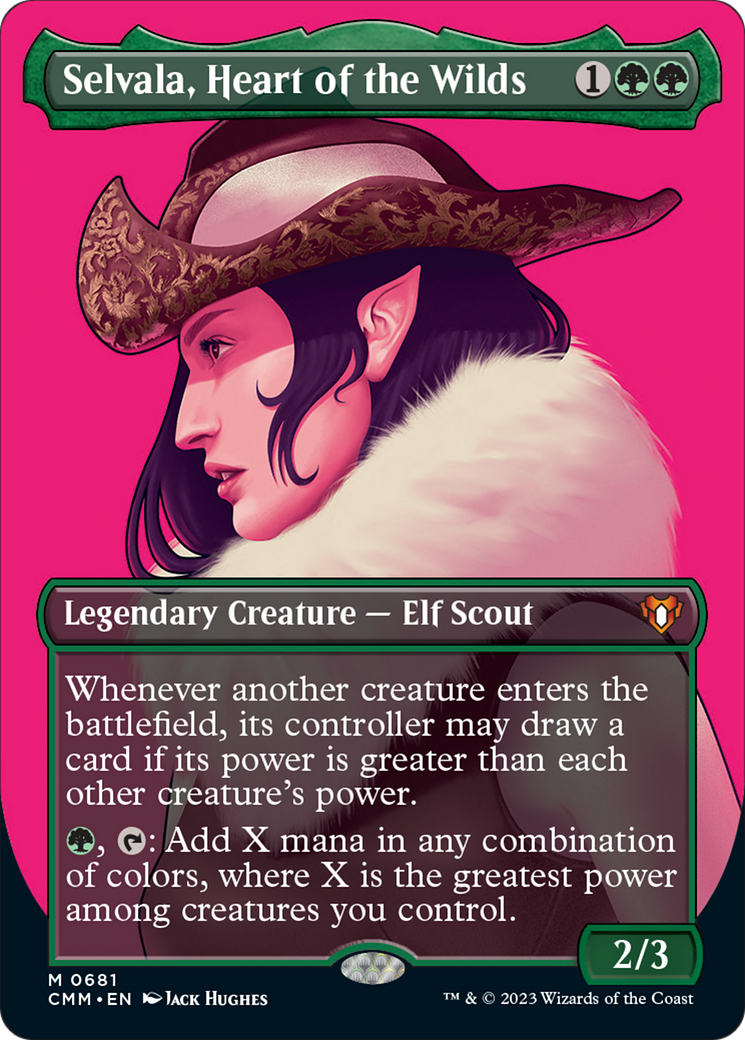 Selvala, Heart of the Wilds (Borderless Profile) [Commander Masters] | North Valley Games