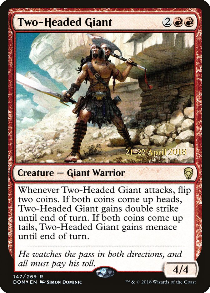 Two-Headed Giant [Dominaria Prerelease Promos] | North Valley Games