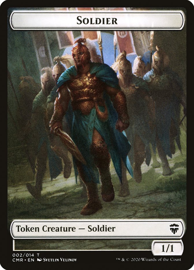 Dragon // Soldier Double-Sided Token [Commander Legends Tokens] | North Valley Games