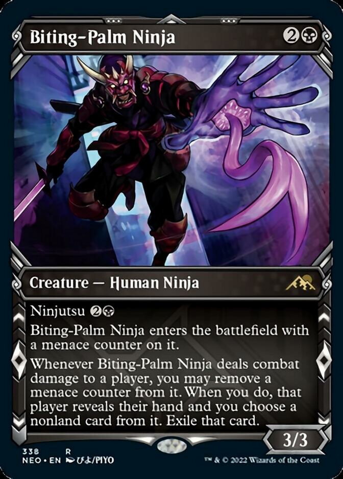 Biting-Palm Ninja (Showcase Ninja) [Kamigawa: Neon Dynasty] | North Valley Games