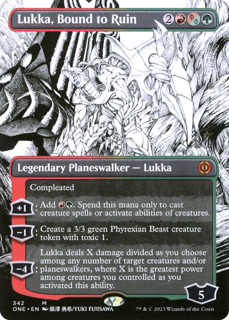 Lukka, Bound to Ruin (Borderless Manga) [Phyrexia: All Will Be One] | North Valley Games