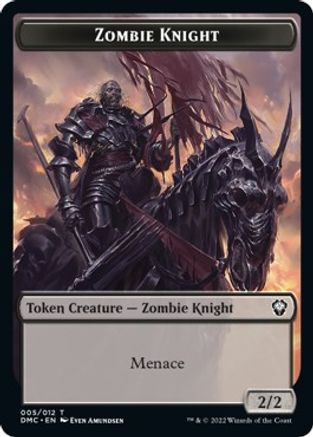 Zombie Knight // Griffin Double-Sided Token [Dominaria United Commander Tokens] | North Valley Games
