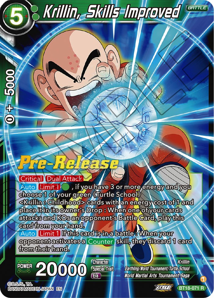 Krillin, Skills Improved (BT18-071) [Dawn of the Z-Legends Prerelease Promos] | North Valley Games