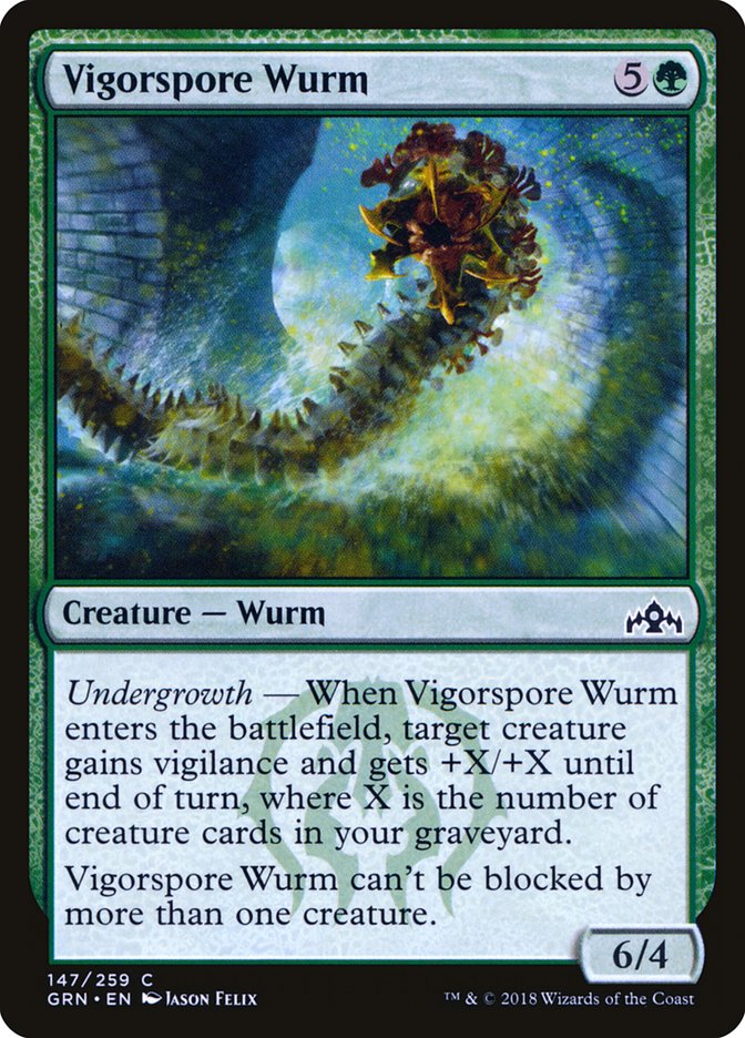 Vigorspore Wurm [Guilds of Ravnica] | North Valley Games