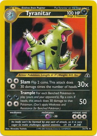 Tyranitar (31/75) [Neo Discovery Unlimited] | North Valley Games