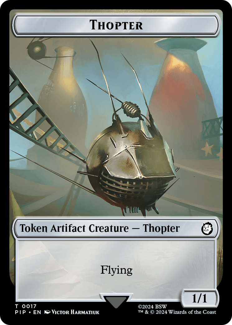 Treasure (0019) // Thopter Double-Sided Token [Fallout Tokens] | North Valley Games