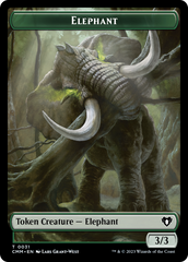 Soldier // Elephant Double-Sided Token [Commander Masters Tokens] | North Valley Games