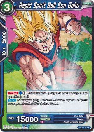 Rapid Spirit Ball Son Goku (Starter Deck - The Awakening) (SD1-04) [Galactic Battle] | North Valley Games