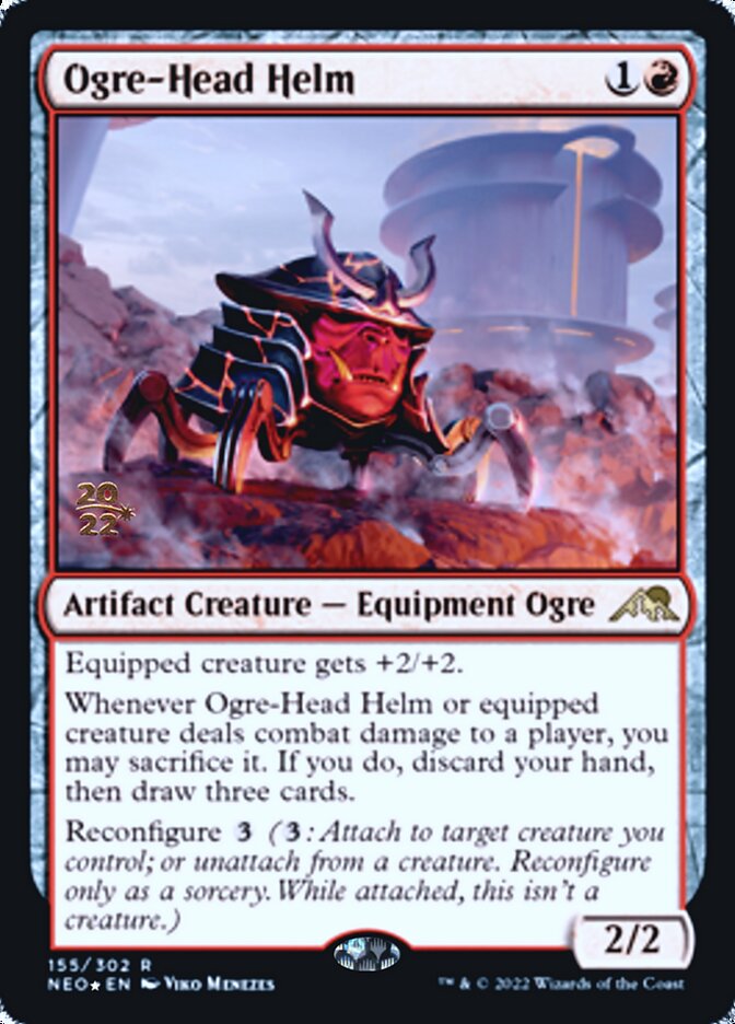Ogre-Head Helm [Kamigawa: Neon Dynasty Prerelease Promos] | North Valley Games
