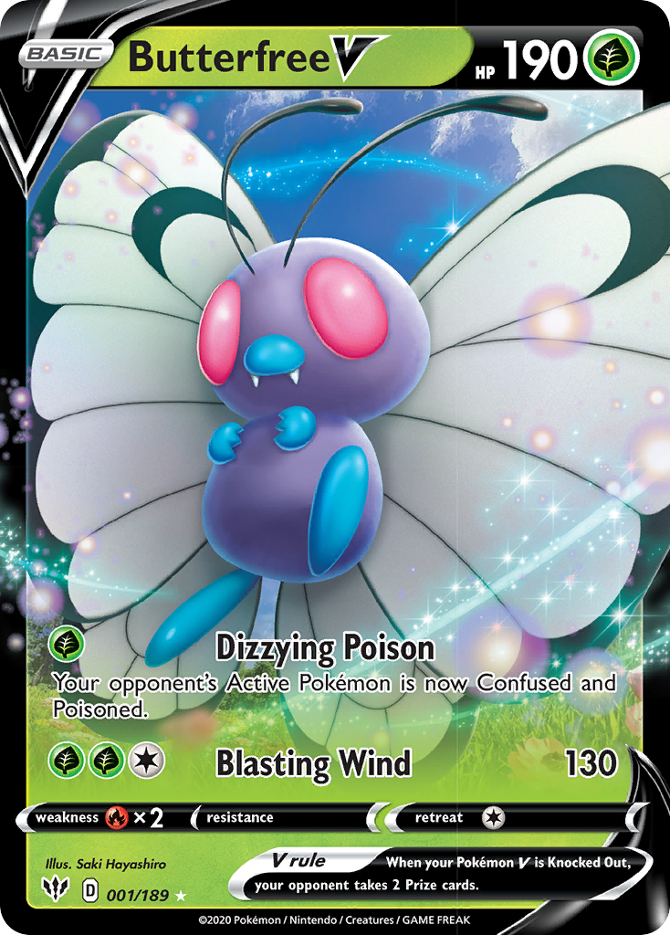 Butterfree V (001/189) [Sword & Shield: Darkness Ablaze] | North Valley Games