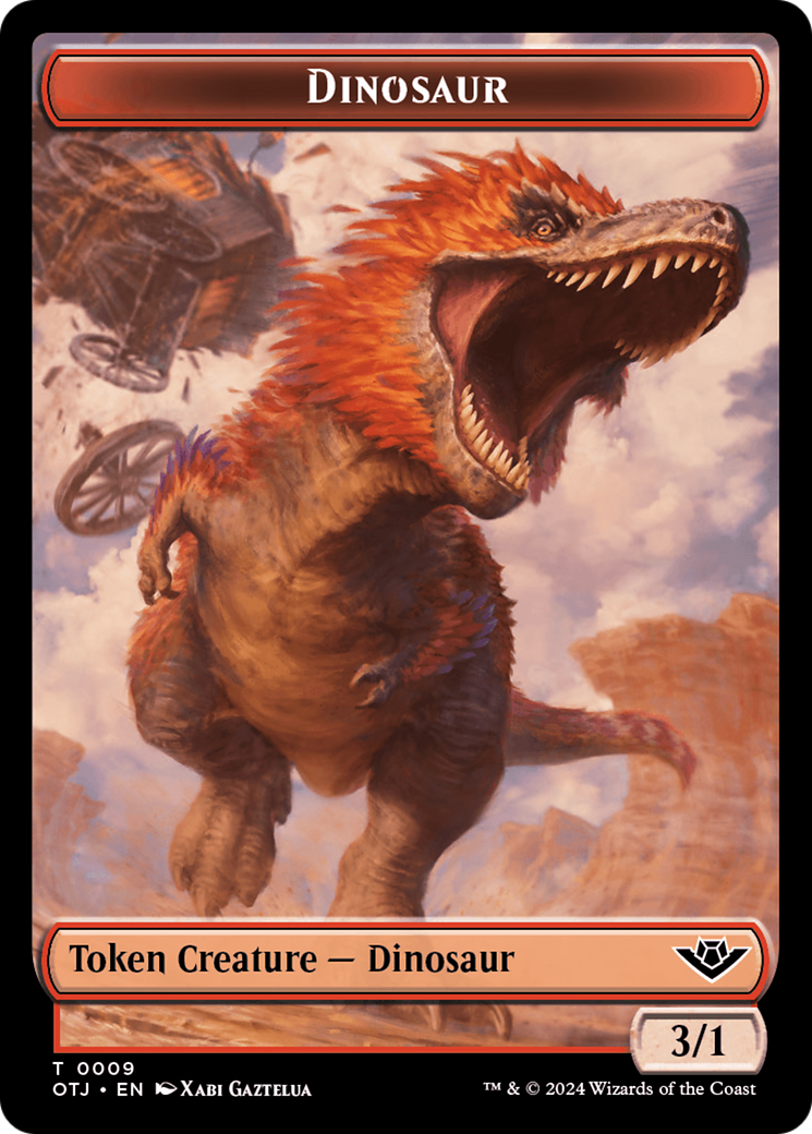 Dinosaur Token [Outlaws of Thunder Junction Tokens] | North Valley Games