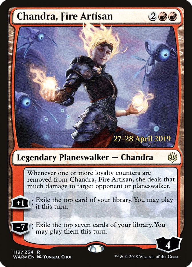 Chandra, Fire Artisan [War of the Spark Prerelease Promos] | North Valley Games
