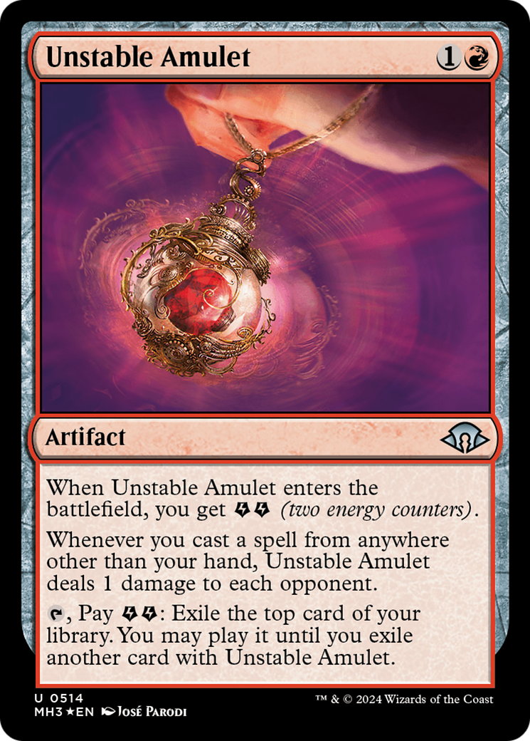Unstable Amulet (Ripple Foil) [Modern Horizons 3] | North Valley Games