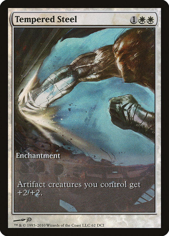 Tempered Steel (Game Day) (Extended Art) [Scars of Mirrodin Promos] | North Valley Games