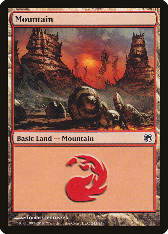 Mountain (242) [Scars of Mirrodin] | North Valley Games