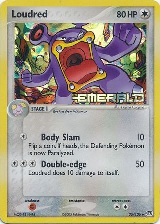 Loudred (35/106) (Stamped) [EX: Emerald] | North Valley Games