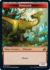 Dinosaur // Human Soldier (003) Double-Sided Token [Ikoria: Lair of Behemoths Tokens] | North Valley Games