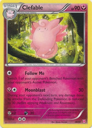 Clefable (28/30) [XY: Trainer Kit 1 - Wigglytuff] | North Valley Games
