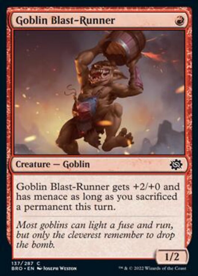 Goblin Blast-Runner [The Brothers' War] | North Valley Games
