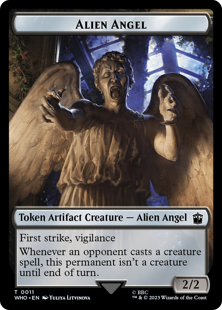 Alien Angel // Food (0025) Double-Sided Token [Doctor Who Tokens] | North Valley Games