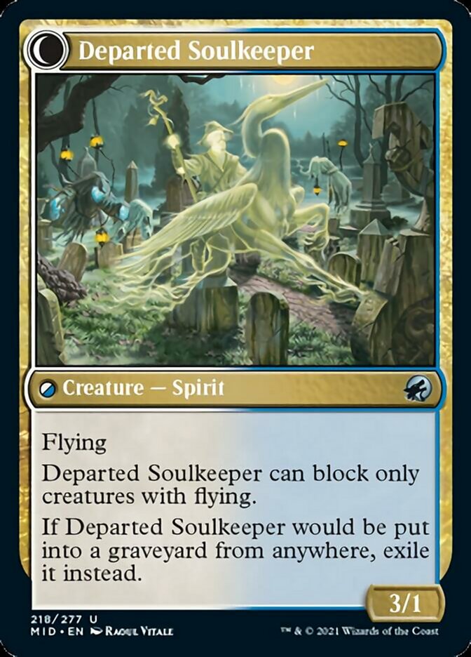 Devoted Grafkeeper // Departed Soulkeeper [Innistrad: Midnight Hunt] | North Valley Games