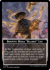 Bounty: Rissa "Blades" Lee // Bounty Rules Double-Sided Token [Outlaws of Thunder Junction Commander Tokens] | North Valley Games