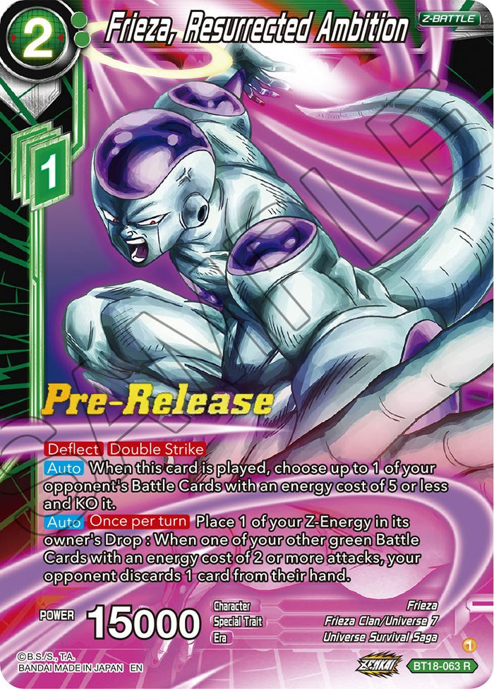 Frieza, Resurrected Ambition (BT18-063) [Dawn of the Z-Legends Prerelease Promos] | North Valley Games