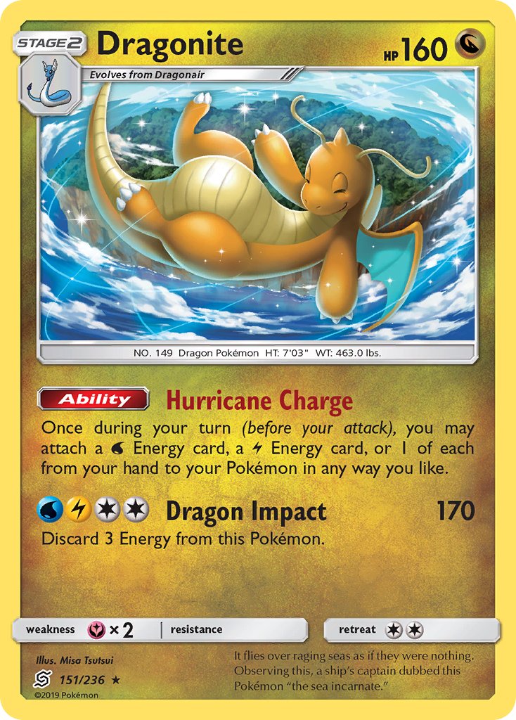 Dragonite (151/236) (Cracked Ice Holo) (Theme Deck Exclusives) [Sun & Moon: Unified Minds] | North Valley Games