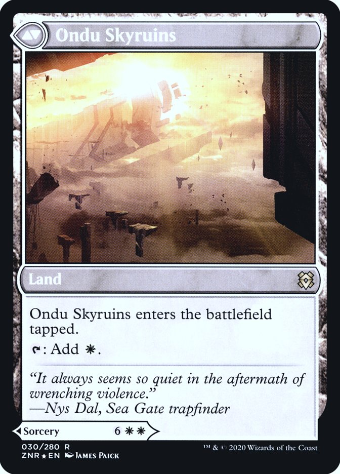 Ondu Inversion // Ondu Skyruins [Zendikar Rising Prerelease Promos] | North Valley Games