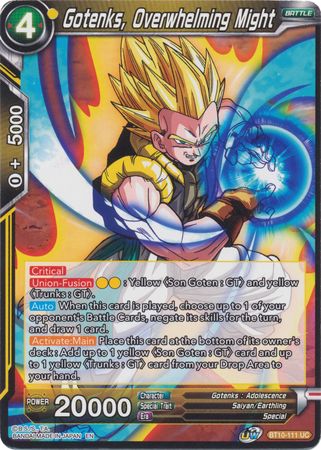 Gotenks, Overwhelming Might (BT10-111) [Rise of the Unison Warrior 2nd Edition] | North Valley Games
