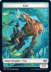 Cat // Copy Double-Sided Token [Double Masters Tokens] | North Valley Games