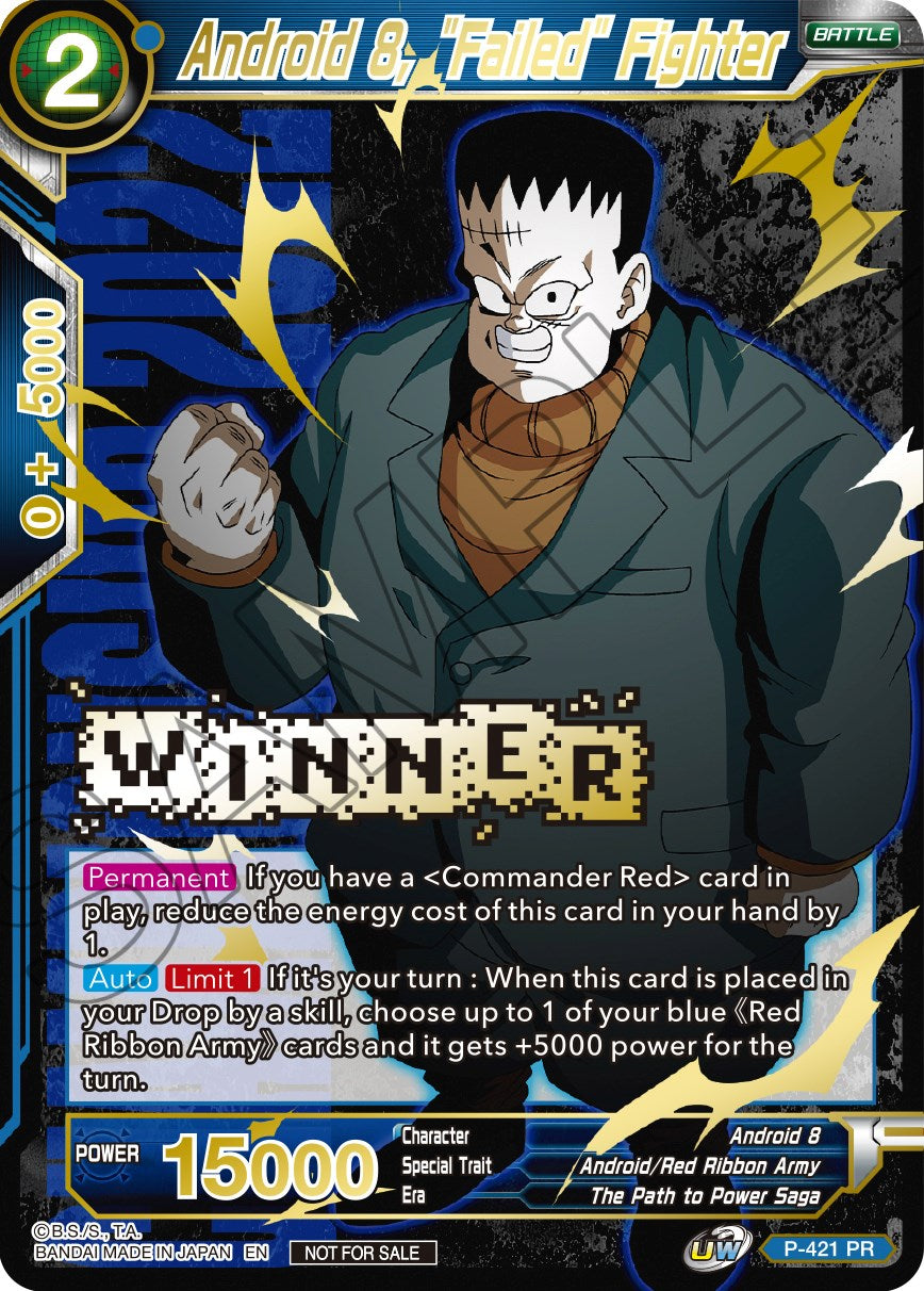 Android 8, "Failed" Fighter (Championship Pack 2022 Vol.2) (Winner Gold Stamped) (P-421) [Promotion Cards] | North Valley Games