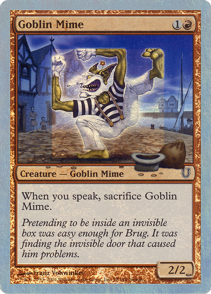 Goblin Mime (Alternate Foil) [Unhinged] | North Valley Games