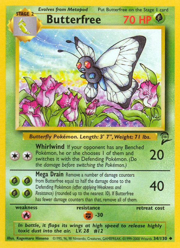 Butterfree (34/130) [Base Set 2] | North Valley Games