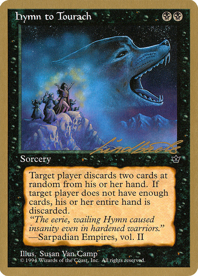 Hymn to Tourach (Wolf) (Leon Lindback) [Pro Tour Collector Set] | North Valley Games