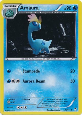 Amaura (25/111) (Cosmos Holo) [XY: Furious Fists] | North Valley Games
