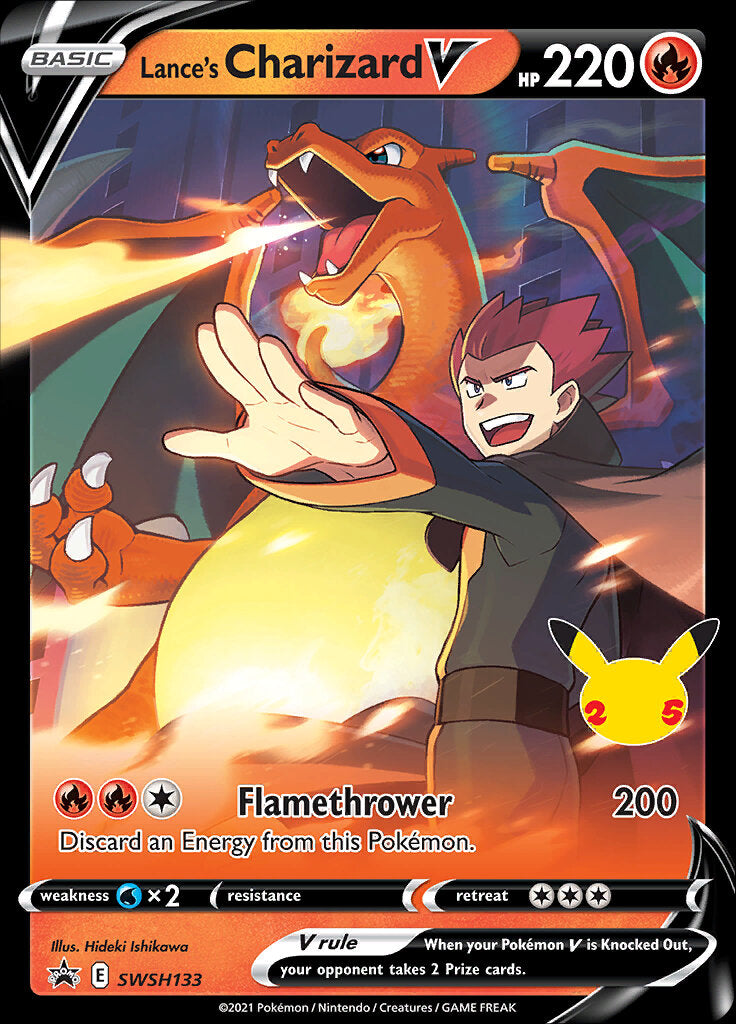 Lance's Charizard V (SWSH133) (Celebrations) [Sword & Shield: Black Star Promos] | North Valley Games