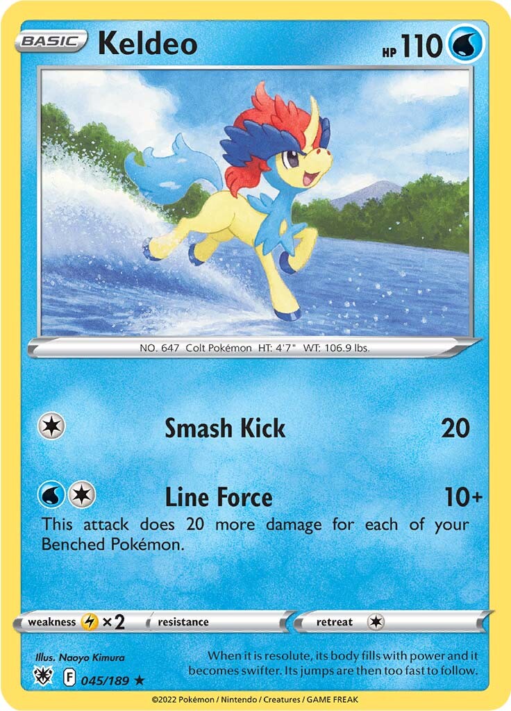 Keldeo (045/189) (Theme Deck Exclusive) [Sword & Shield: Astral Radiance] | North Valley Games