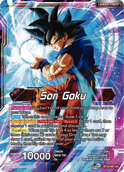 Son Goku // Son Goku, Supreme Warrior (BT16-001) [Realm of the Gods] | North Valley Games