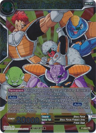 Powerful Bond Ginyu Force (P-024) [Promotion Cards] | North Valley Games