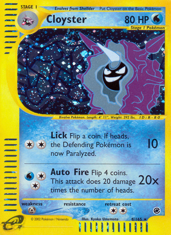 Cloyster (8/165) [Expedition: Base Set] | North Valley Games