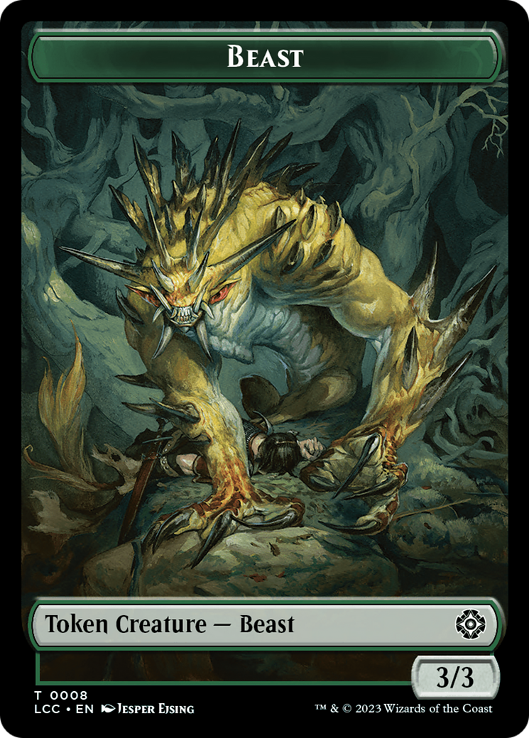 Beast // Merfolk (0003) Double-Sided Token [The Lost Caverns of Ixalan Commander Tokens] | North Valley Games