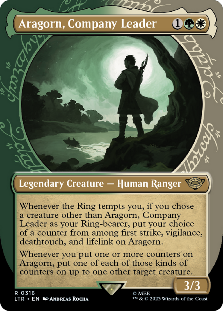 Aragorn, Company Leader (Showcase Ring Frame) [The Lord of the Rings: Tales of Middle-Earth] | North Valley Games