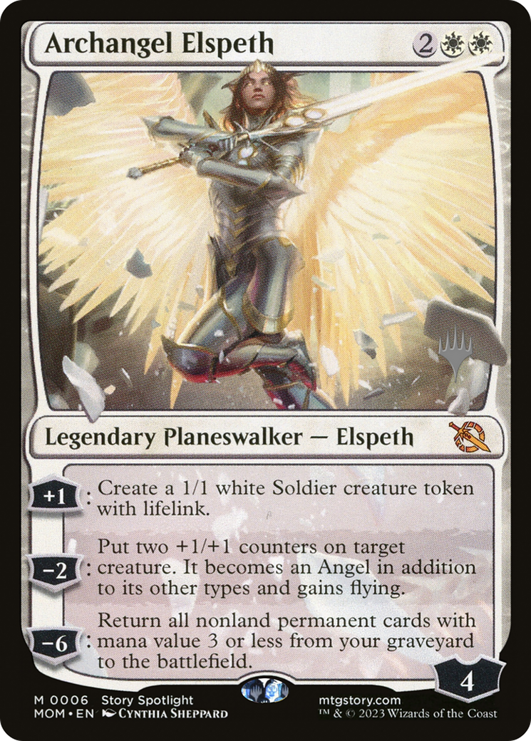 Archangel Elspeth (Promo Pack) [March of the Machine Promos] | North Valley Games