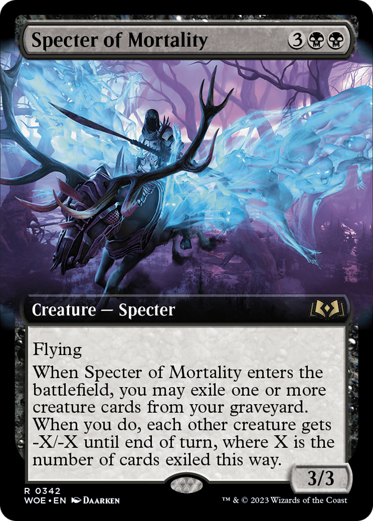 Specter of Mortality (Extended Art) [Wilds of Eldraine] | North Valley Games