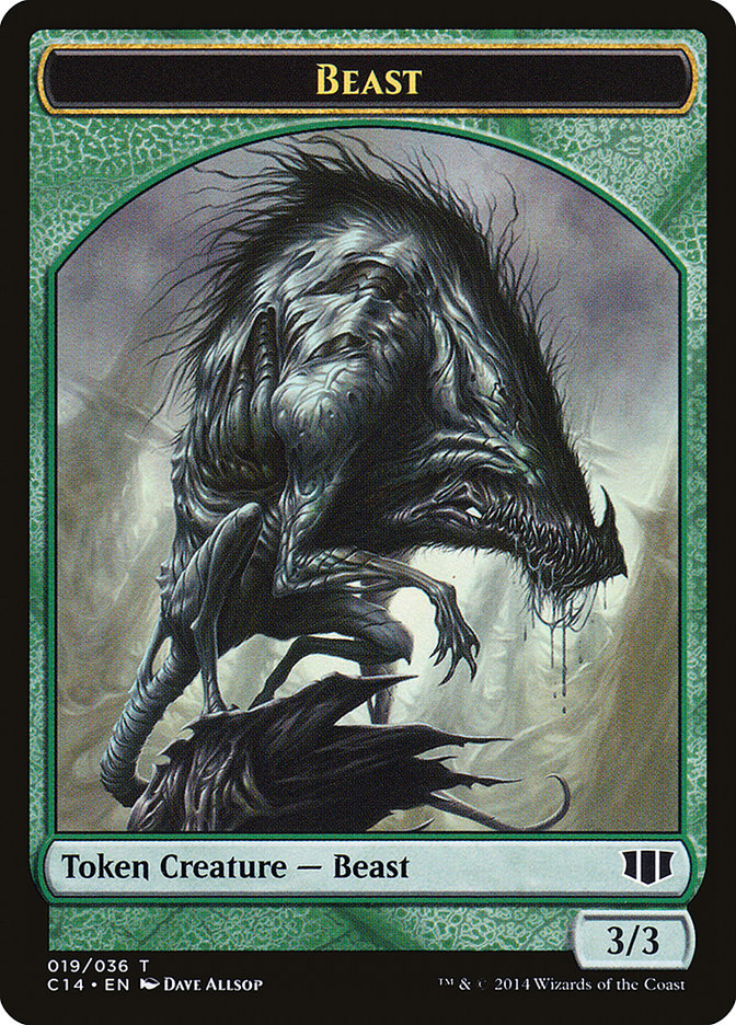 Elemental // Beast (019/036) Double-Sided Token [Commander 2014 Tokens] | North Valley Games