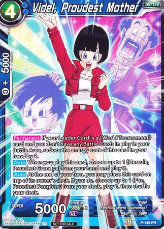 Videl, Proudest Mother (Power Booster: World Martial Arts Tournament) (P-149) [Promotion Cards] | North Valley Games