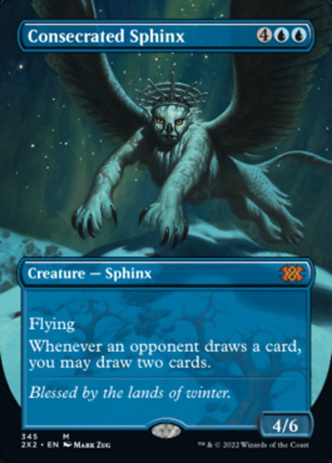 Consecrated Sphinx (Borderless Alternate Art) [Double Masters 2022] | North Valley Games